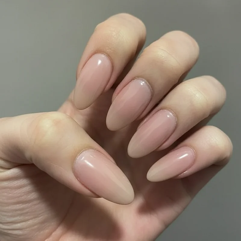 Nail shape lifestyle compatibility showing almond and coffin nails in everyday situations including typing on keyboard and active daily wear