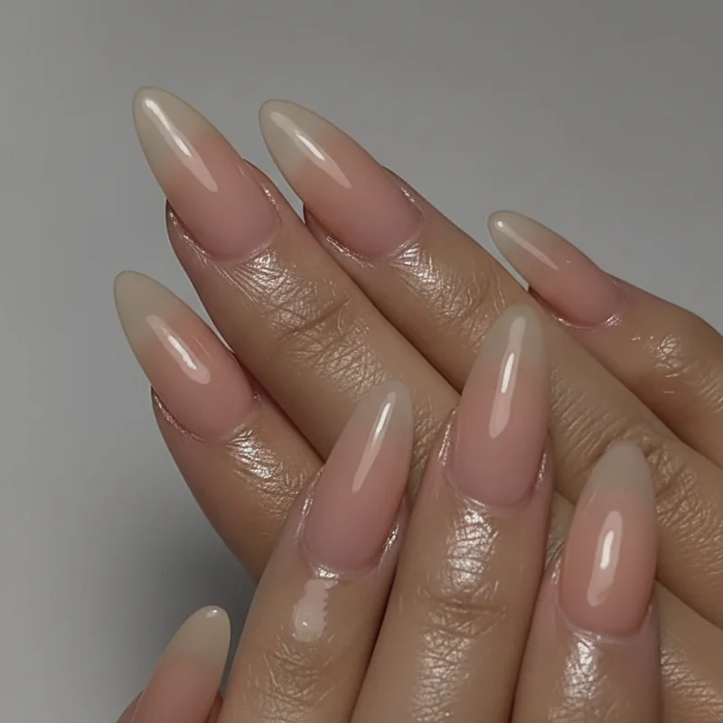 Short neutral college nails appropriate for nursing and lab major dress codes and hygiene rules