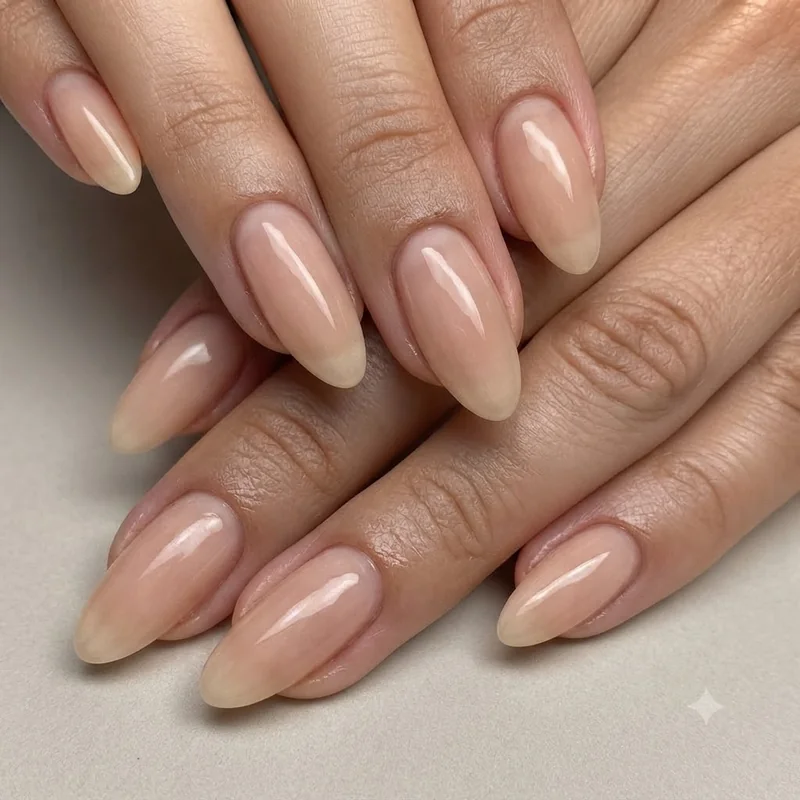 Celebrity bare nails close up collage style shot in a red carpet editorial setting