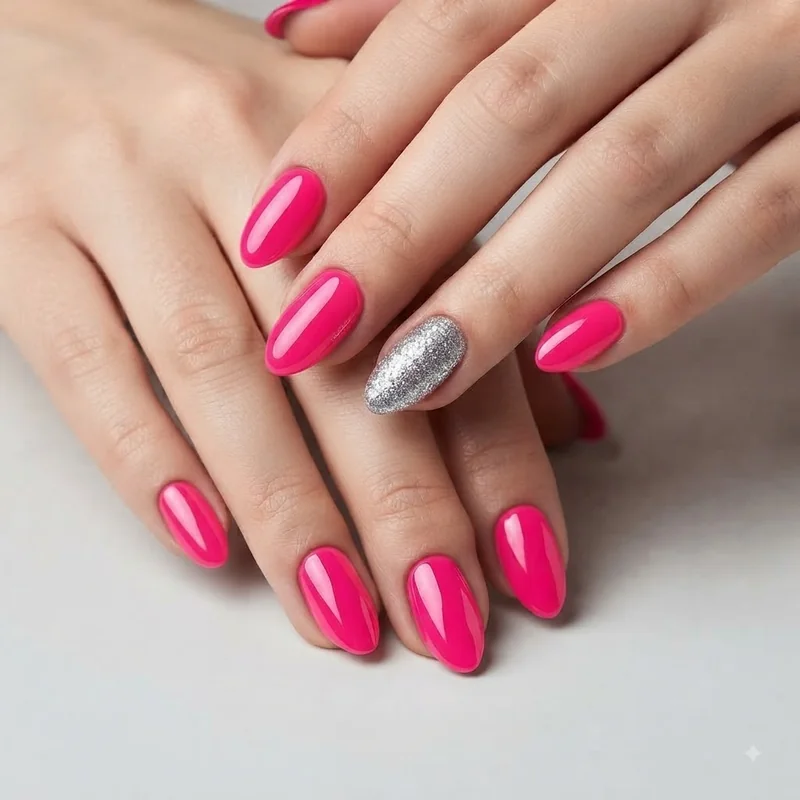 Burgundy plum jewel tone Christmas manicure with elegant styled finish