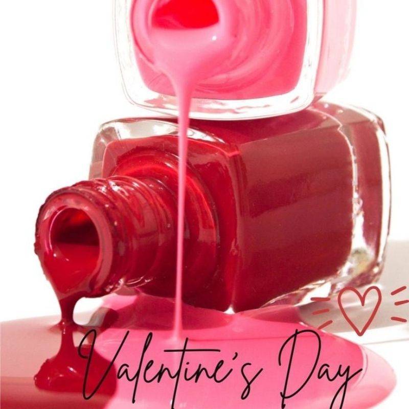 Finished valentine nails 2026 with cuticle oil for lasting shine