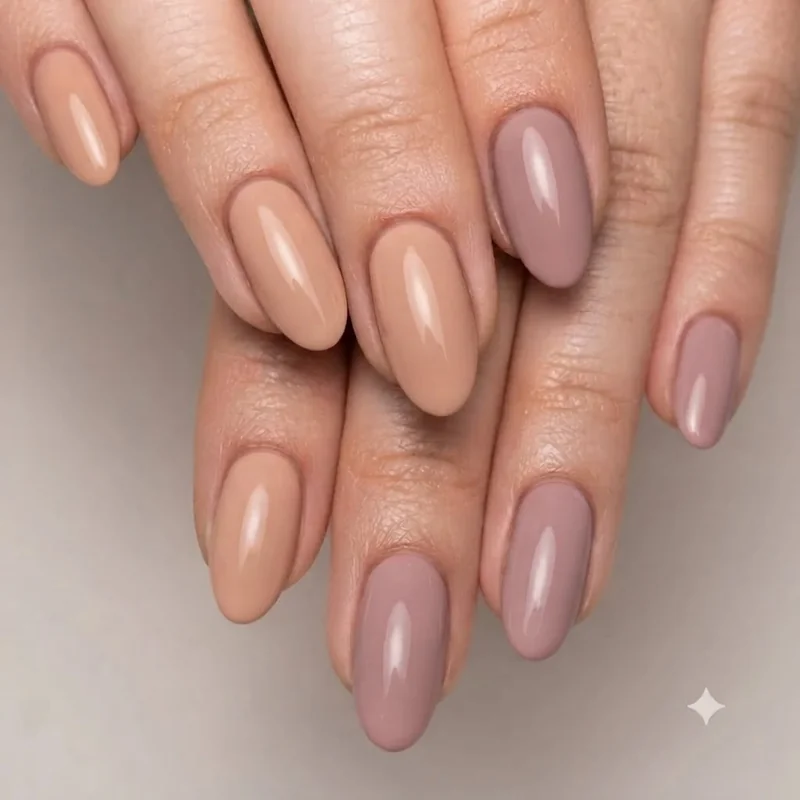 Dip nail colors 2026 skin tone matching comparison on two different complementary hand shades