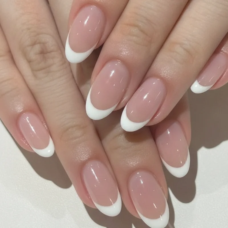 Fading French nail trends 2026 thick stark white tip heavy pigmented pink base dated classic high contrast format losing relevance