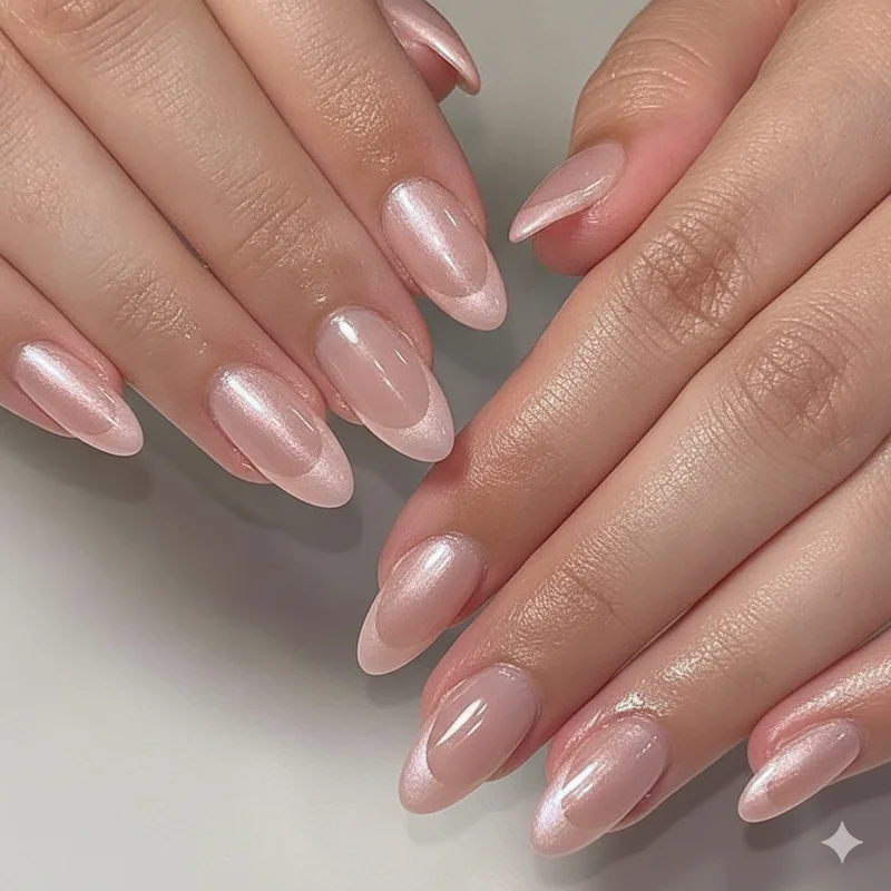 Reverse french manicure durability comparison gel versus regular polish showing topcoat application and cuticle oil maintenance tips