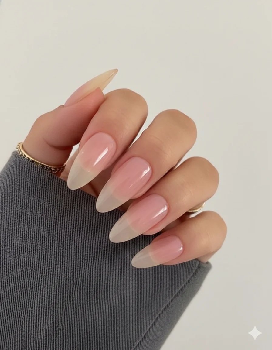 Cuticle oil on healthy nail bed post-manicure showing hydration routine for gel acrylic and BIAB nail health maintenance