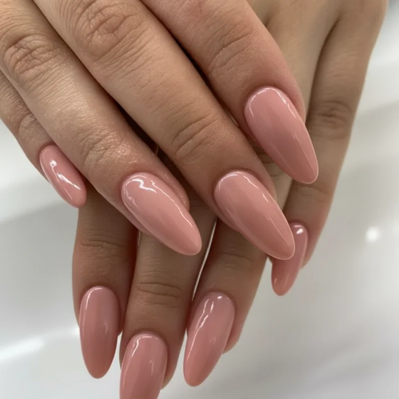 Best gel nail colors for fair skin showing cool undertone lavender baby pink berry and warm undertone peach coral caramel swatches in daylight