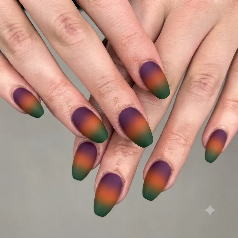 Matte purple editorial chic hocus pocus nails manicure styling idea that reads as fashion first rather than costume