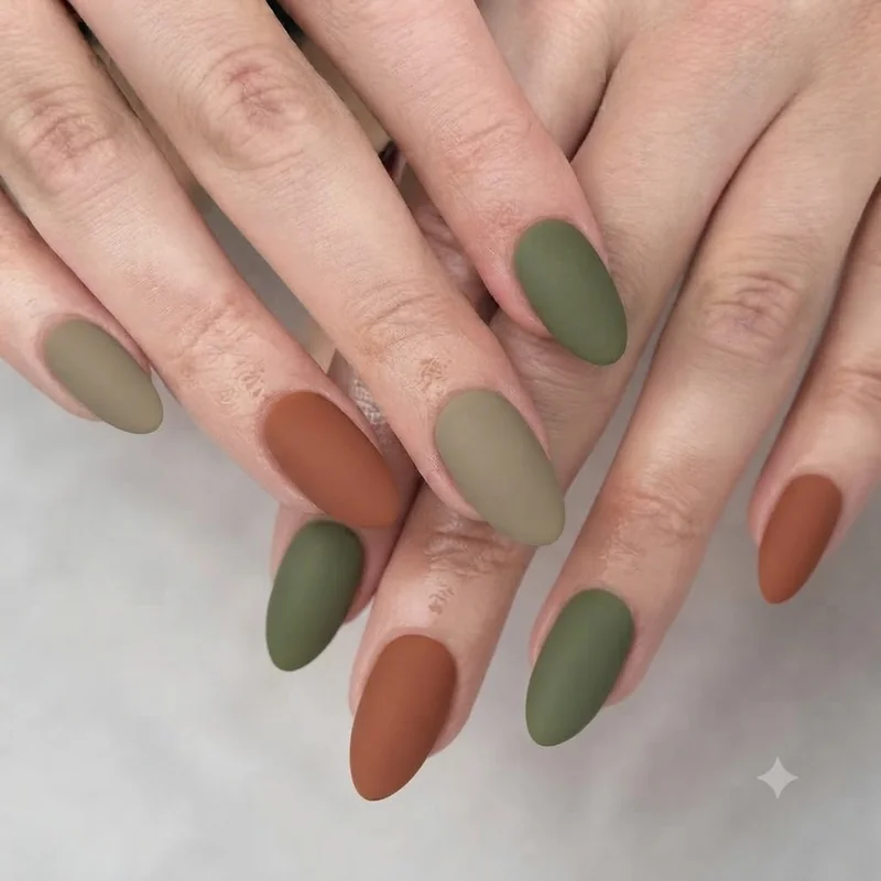 Short squoval and almond shape nails shown practically, trail-ready hiking nails length and shape guide