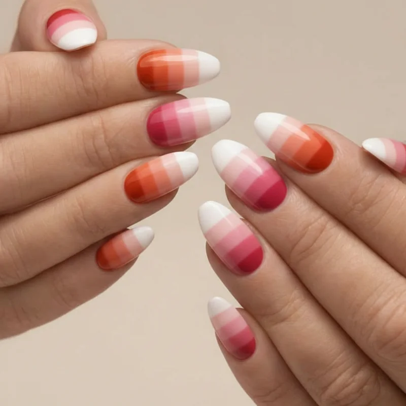 How to book lesbian acrylic nails at salon with femme-icure design reference and WLW nail tech communication for perfect