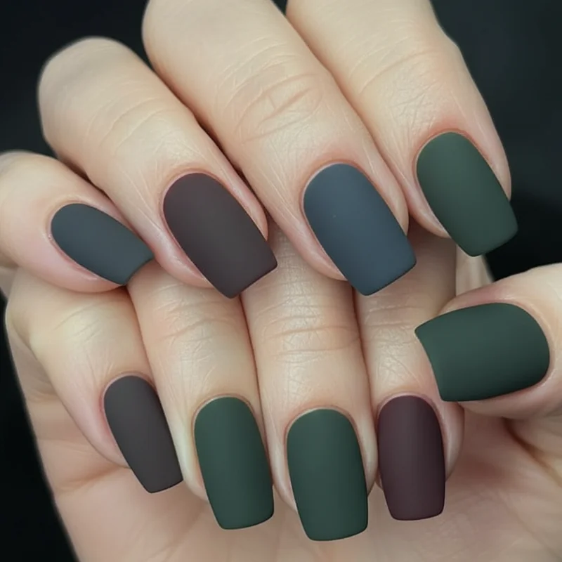 Square squoval and flat edge nail shape guide for short nails showing structural differences for masc androgynous WLW aesthetics
