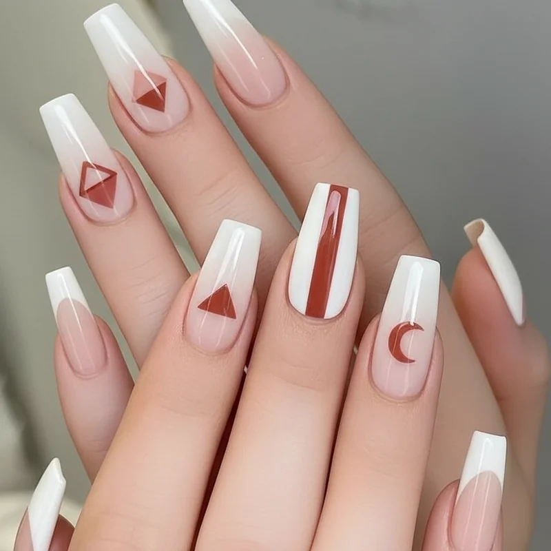 Quiet pride WLW nail identity expression showing understated sapphic manicure close-up with muted tones for everyday wear