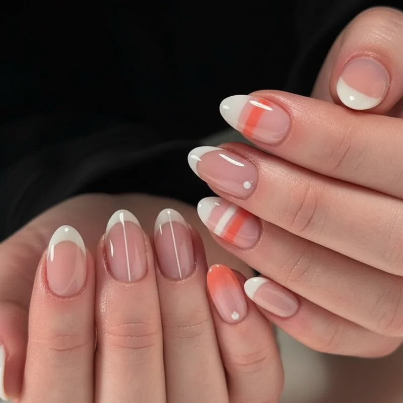 Subtle lesbian nail spectrum from completely deniable to community coded WLW design range showing minimalist options at each level