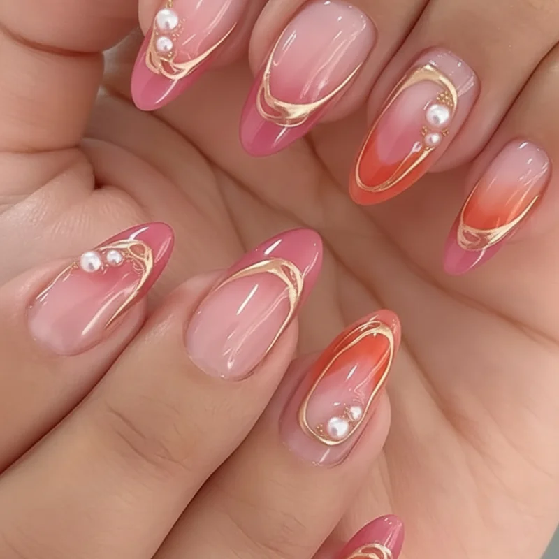Do lesbians have to have short nails answered visually with long colourful WLW nail set celebrating queer identity without nail length rules