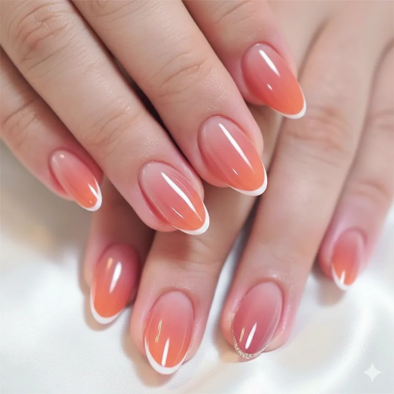 How to ask for femmicure at salon showing nail technician filing index and middle fingers short for lesbian queer manicure appointment