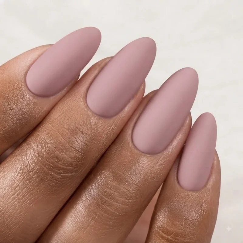 Fresh matte manicure final close-out look, editorial nail photography 2026