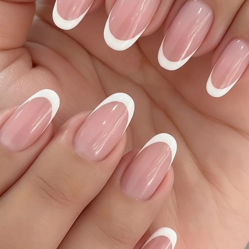9mm liner brush and silicone stamper tool comparison showing two methods for micro french tip smile line at home on nails