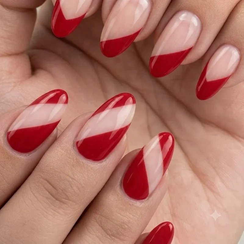 Simple line nail art created using tape technique for a clean single stripe manicure