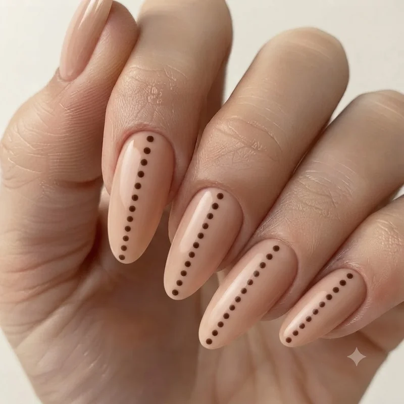 Bold two-tone red and yellow dot nail art contrast on white minimalist manicure base