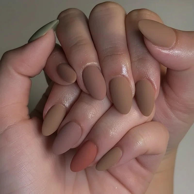 Best colour combinations for mismatched nails showing tonal warm cool muted and jewel set palette swatches 2026