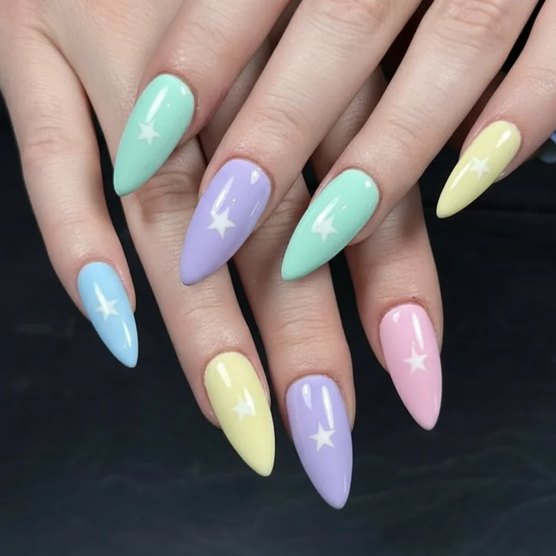 Three unifying threads for mismatched nails showing colour story finish consistency and motif repetition cohesion rules