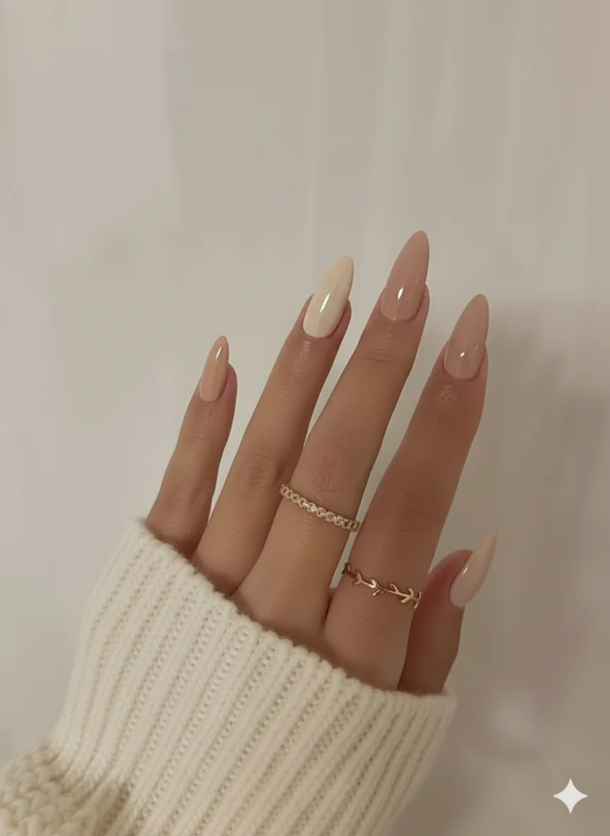 Nude cream nail polish swatches showing warm beige cool taupe and skin-tone matching options for Mother