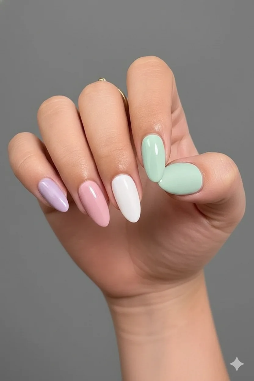 3D sculptural gel floral mothers day nail with raised petals in blush on soft neutral base almond shape spring 2026 look