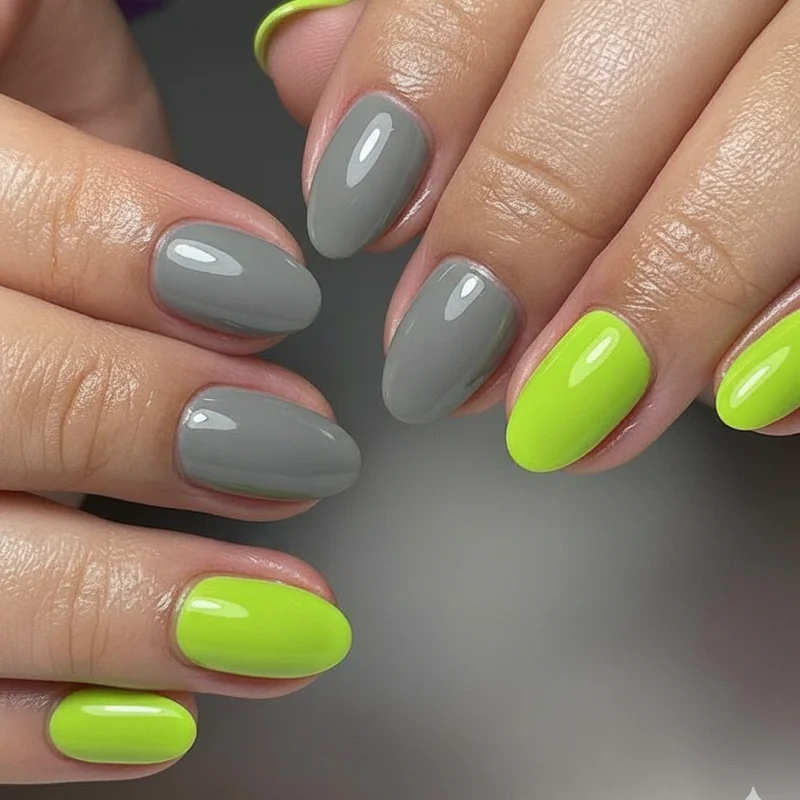 Nail colors that clash with red hair including ash grey cool neon beside warm alternative swatches for redheads