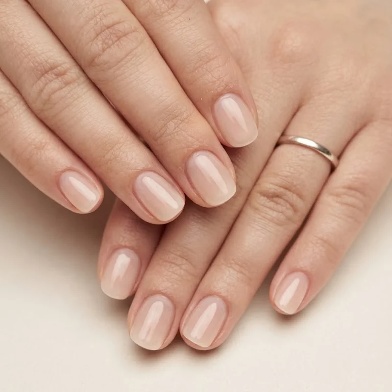Comparison infographic of gel versus acrylic versus press-on nails for swimmers by durability and lifting risk
