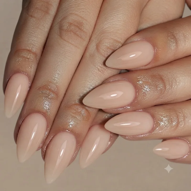 Nail shape templates compared side by side including almond square coffin and stiletto outlines