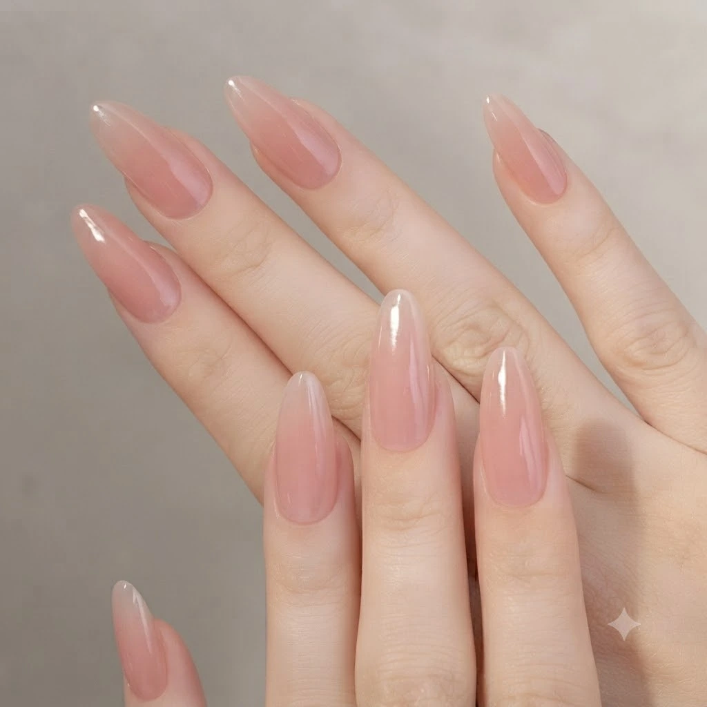 Paper nail art cutouts placed on fingertips as a polish free craft activity for kids and hobbyists