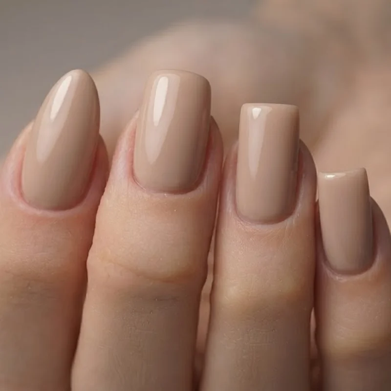 Late september nails comparing almond and coffin shape in deep fall shade