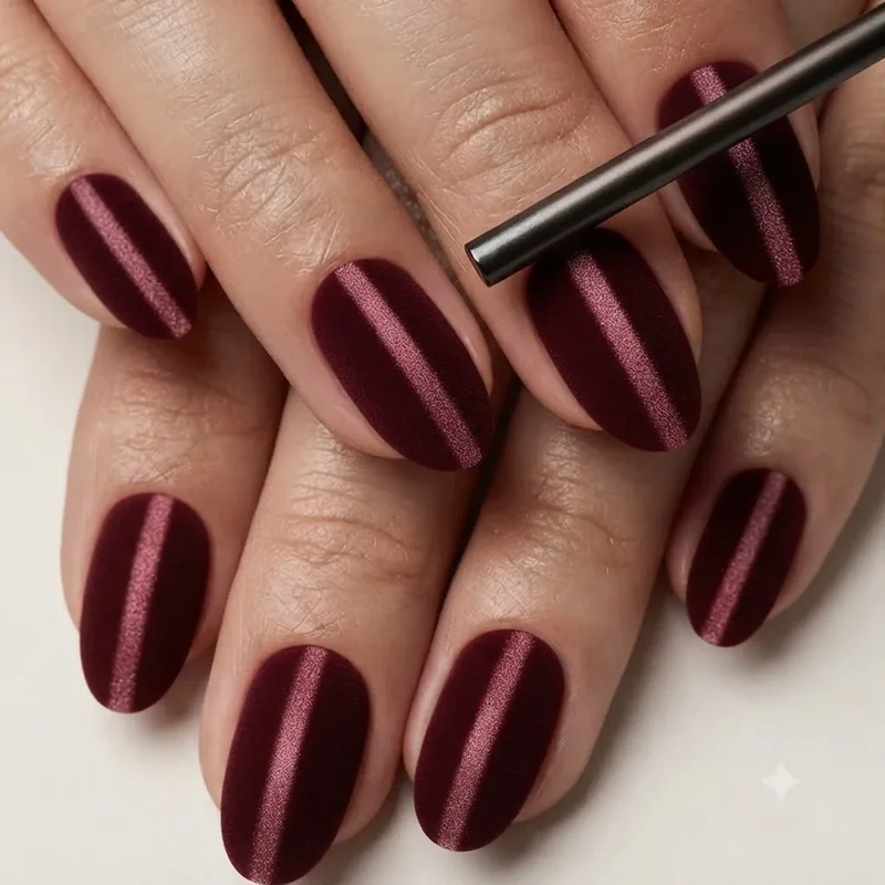 Close-up comparison of a properly prepped bare nail with a clean cuticle gap versus a flooded polish mistake