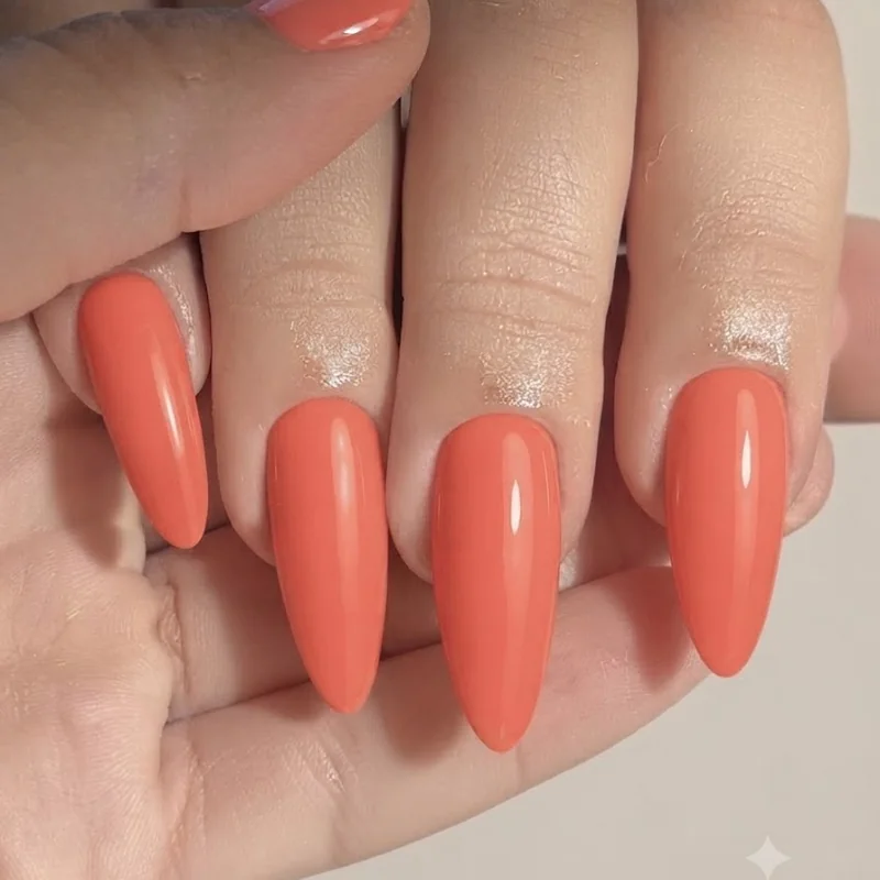 Simple solid colour DIY manicure on clean natural nails, an easy beginner-friendly at-home finish anyone at all can try today