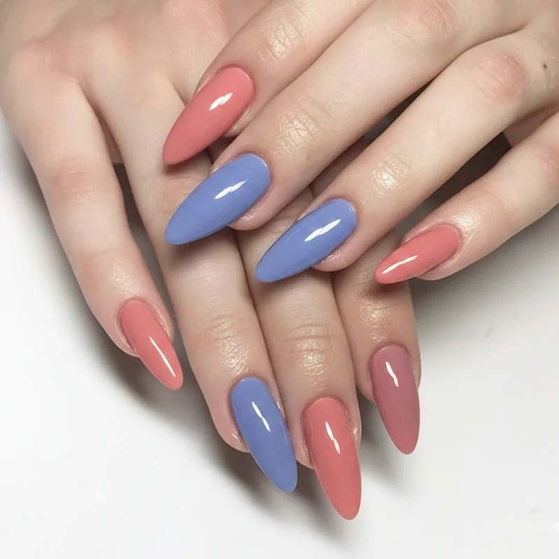 Best nail colors for blondes showing warm and cool shade options across platinum ash golden and honey hair types