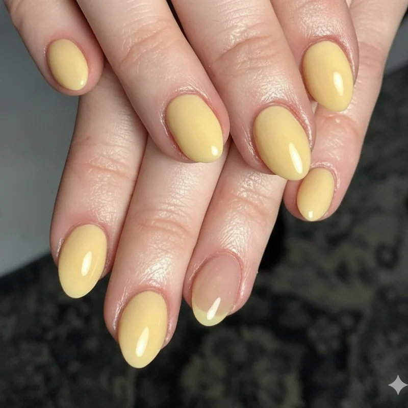 Spring nail colors 2026 full palette overview showing periwinkle butter yellow sage green lavender and coral nail swatches
