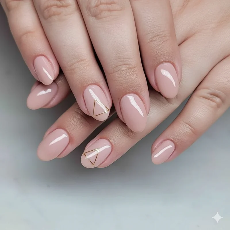 Clean girl nails spring 2026 sheer nude oval shape no art ultra glossy finish showing barely there spring minimal aesthetic