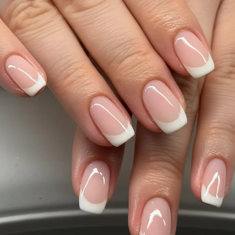 Spring 2026 nail shape guide showing short almond and squoval trending silhouettes side by side with soap nail finish comparison