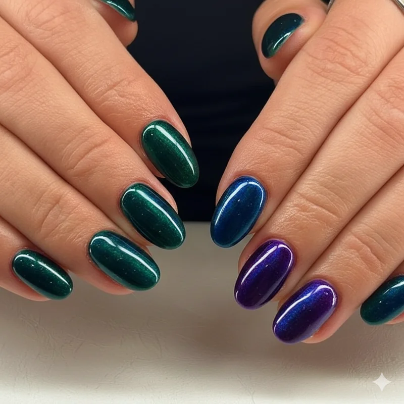Velvet cat eye nail ideas summer 2026 magnetic gel finish in bold dark and jewel toned colour for statement mani