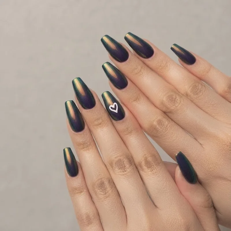 Salon quality gel opalite nails splurge tier finish with rich color shifting multichrome pigment
