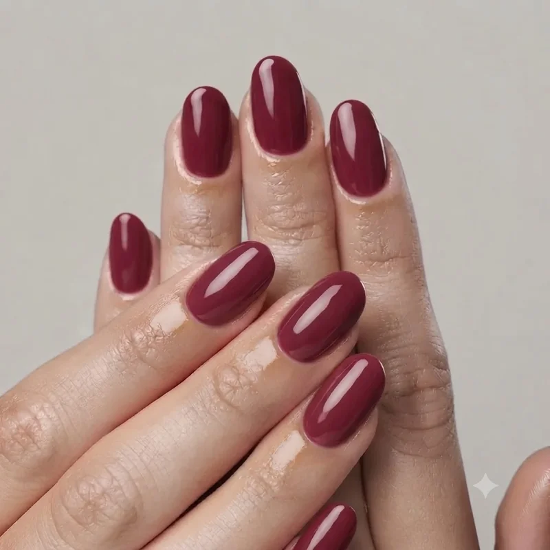 Side by side comparison of almond, coffin, and square nail shapes for Thanksgiving designs