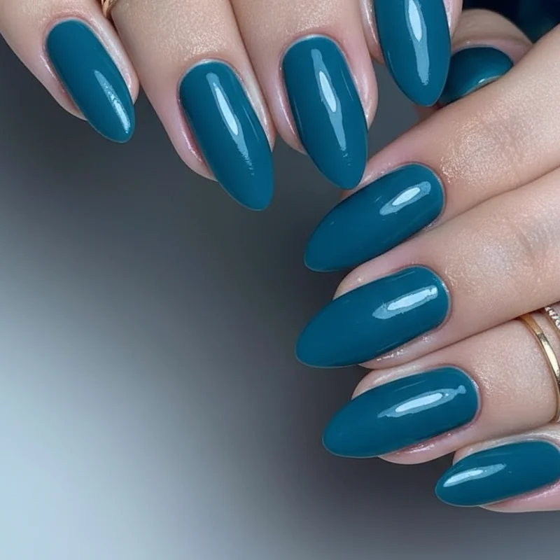 Turquoise nails with gold and silver jewellery pairing flat lay showing metal contrast against warm and cool skin tone combinations