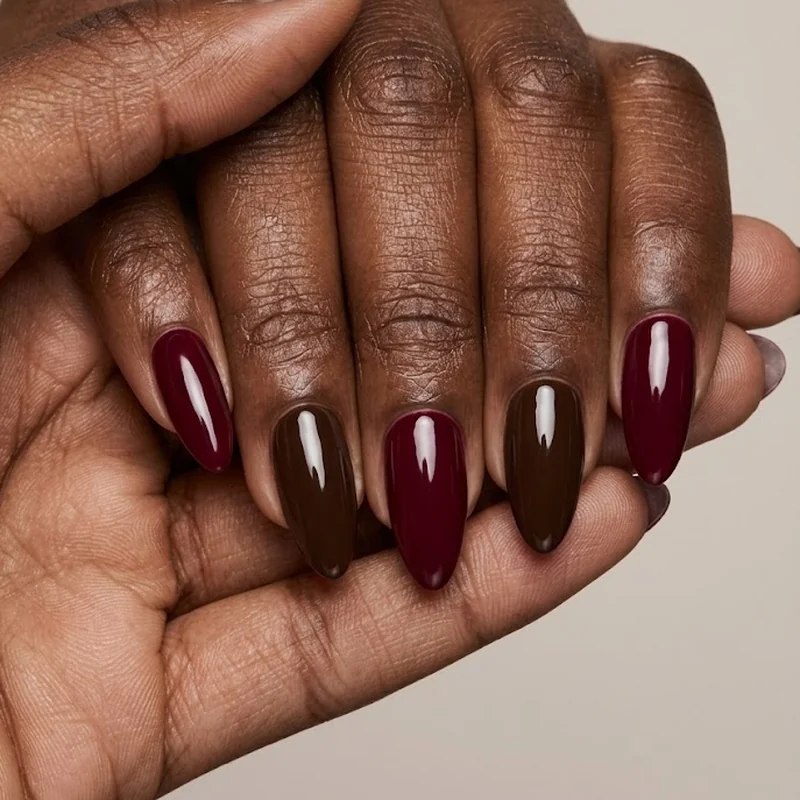 Infographic showing the three step velvet cat eye magnetic gel polish technique for winter nails
