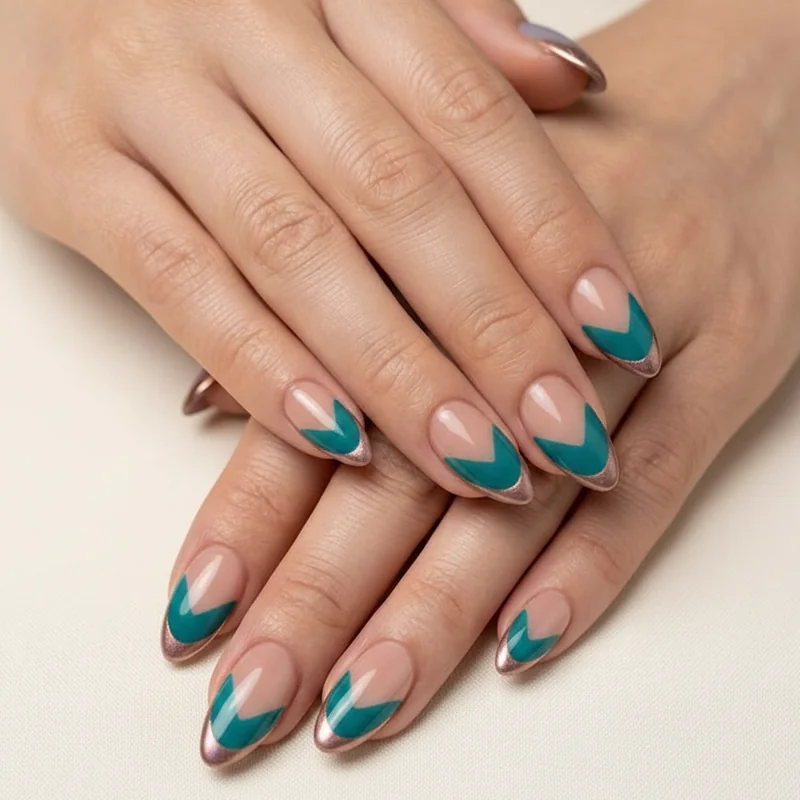 Cancer nails skin tone guide showing pearl ruby teal and iridescent finishes across fair medium olive and deep skin tones for inclusive zodiac nail art