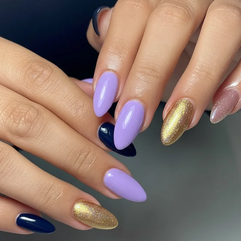 Side by side comparison of celestial galaxy constellation and cosmic nail art styles showing distinct design characteristics and techniques
