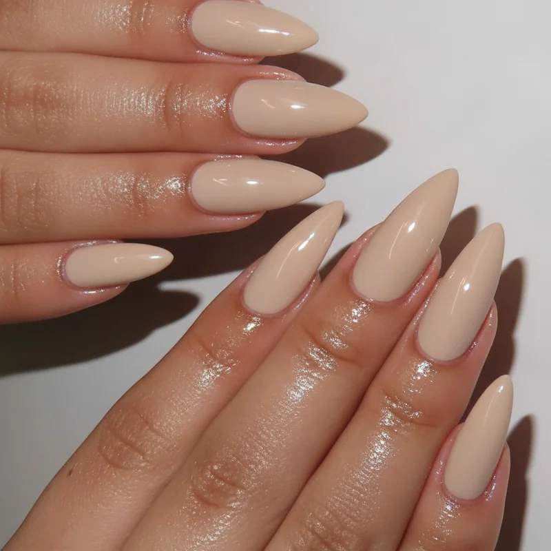 Professional nail shapes for work comparison chart showing squoval oval and rounded shapes side by side for office settings