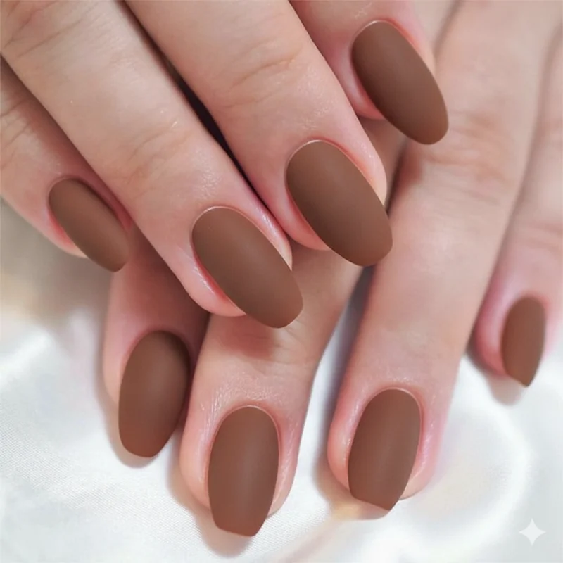 Fall 2026 nail trends deep tomato red NYFW inspired look with cat eye finish on almond nails rich wine-adjacent red conference-ready manicure