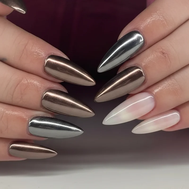 Short almond and squoval nail shapes 2026 clean minimal soap finish example showing most wearable practical length trending nail silhouette