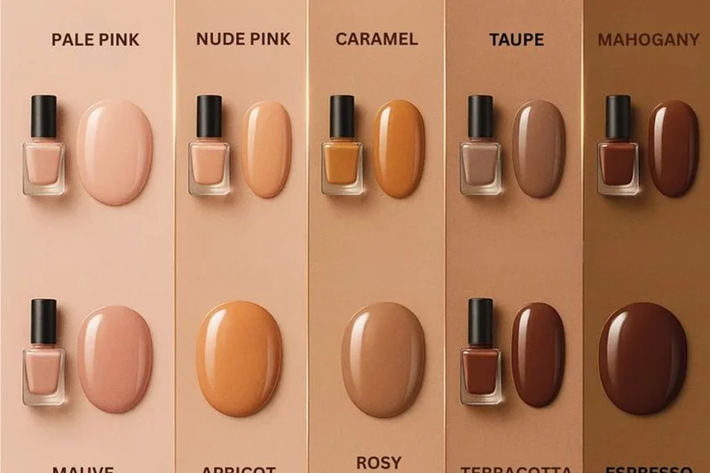 Complete guide to finding skin undertone with diverse hands showing nail polish colors for different undertones warm cool neutral