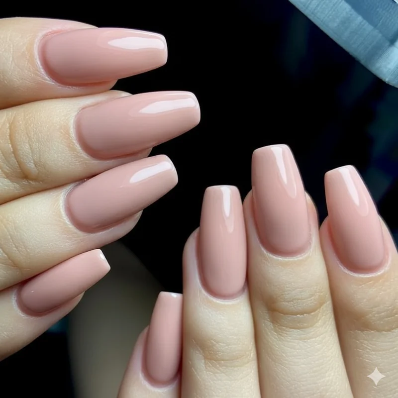 Chipped nail polish showing why nail condition outweighs colour for professional work nails and office manicure standards