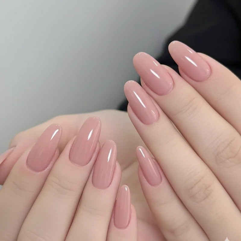 Corporate girl nail aesthetic identity showing quiet luxury clean girl crossover with boardroom polish on squoval almond shape 2026